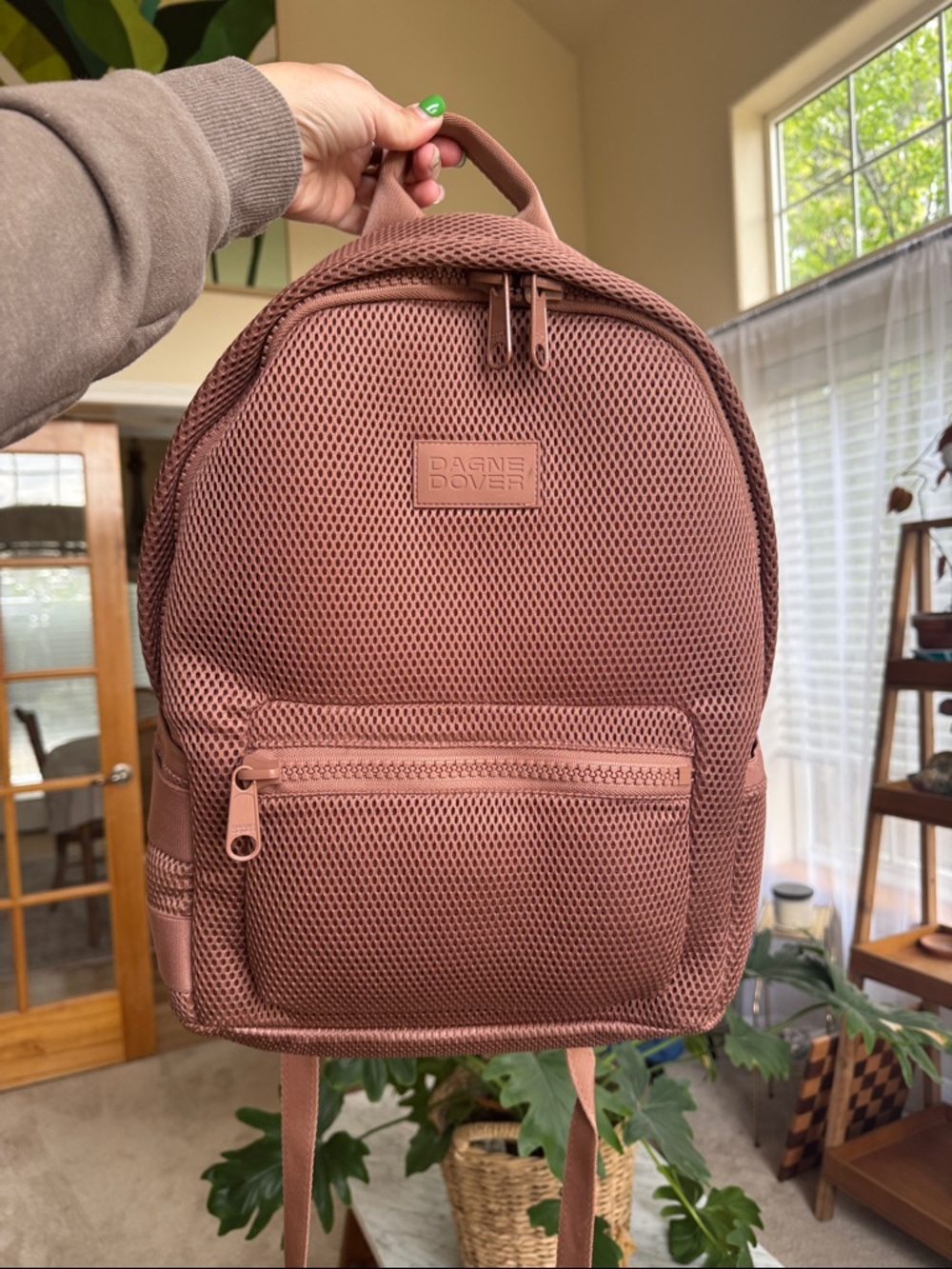 Dagne Dover Dakota Backpack in Warm Dust Air Mesh, Medium